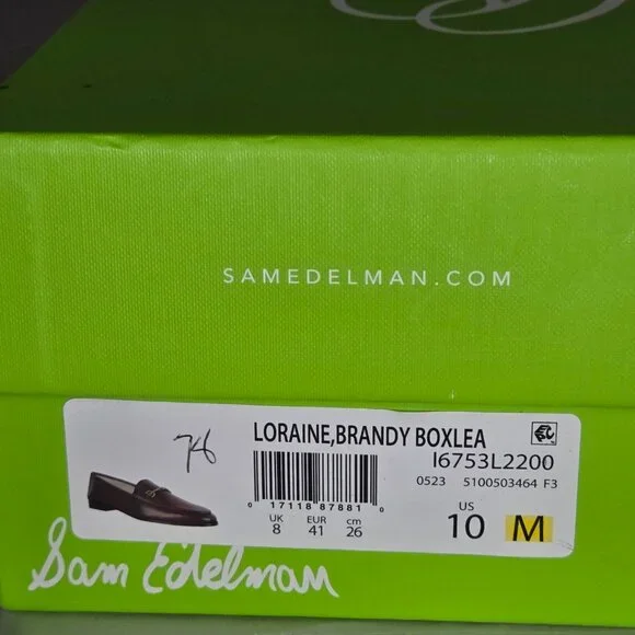 Sam Edelman Women's Loraine Brandy Boxlea Loafers Flats Size 10 - Picture 6 of 6
